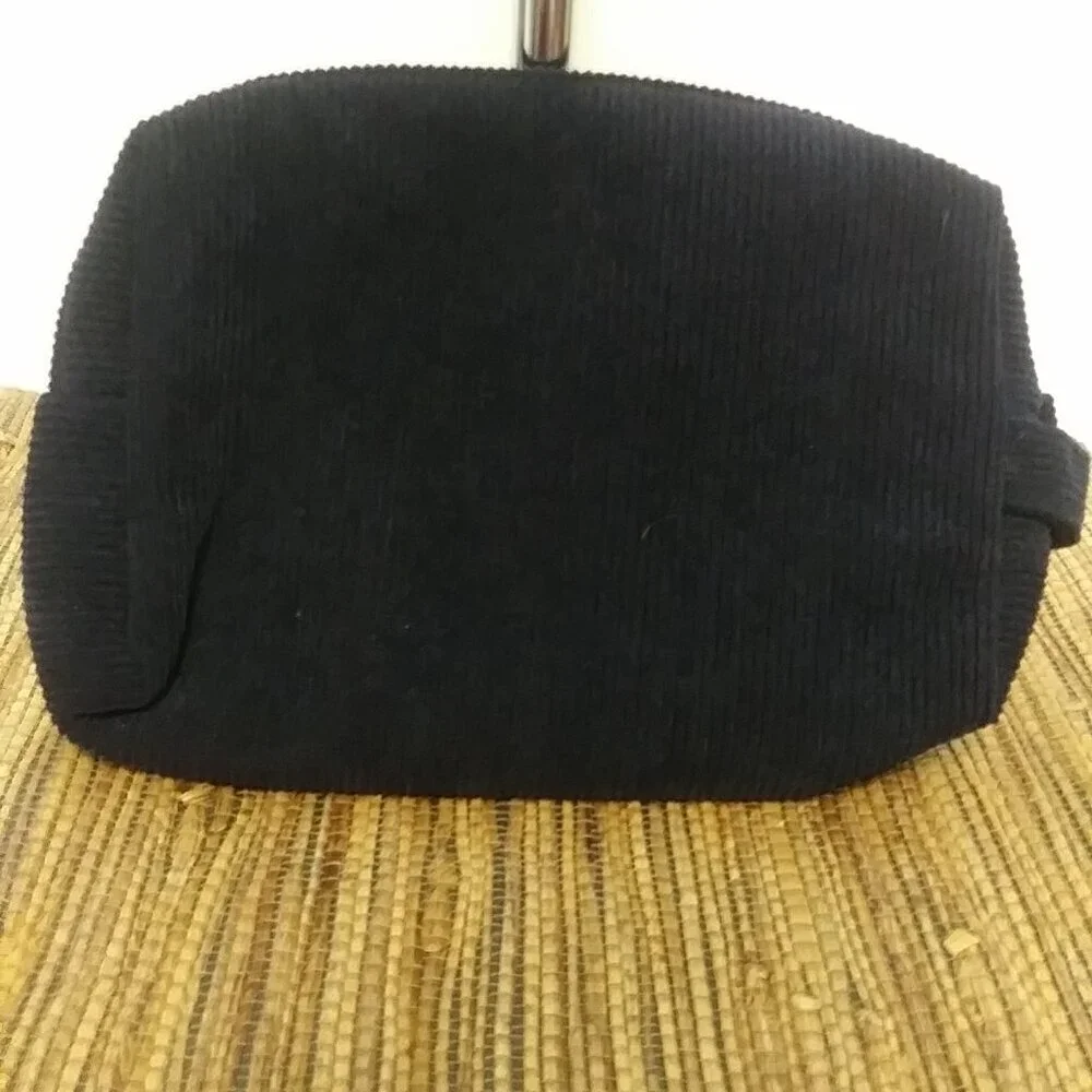 LOT Black Corduroy Makeup Bag NWOT | Moody, Minimal, Major Vibe 🖤🧨